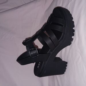 MIA Black Chunky Platform Shoes